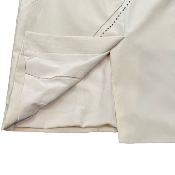 Karen Millen Cocktail Dress Strapless Cream with Bronze Embellishments Size 4 - Picture 8 of 15